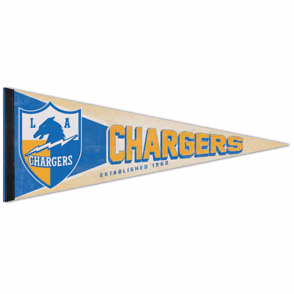 Los Angeles Chargers Premium Throwback NFL Pennant view 1