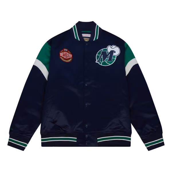 Dallas Mavericks Mitchell & Ness Heavyweight Satin NBA Jacket view 1