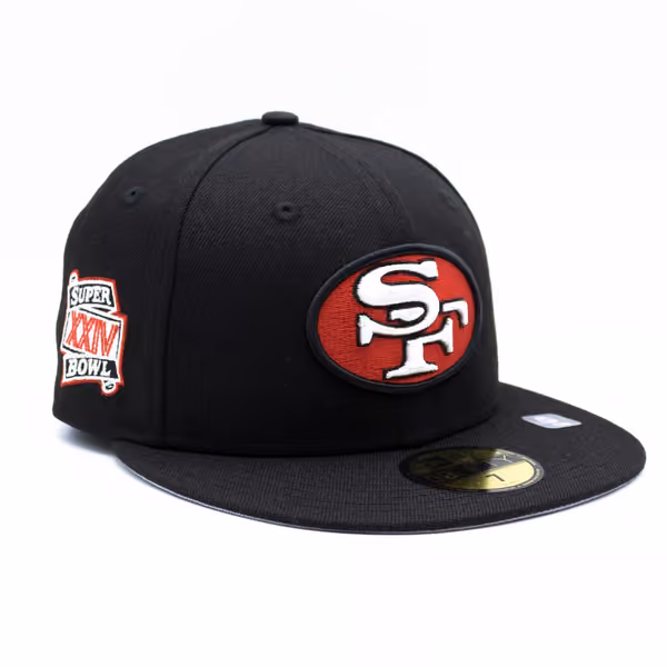 San Francisco 49ers Super Bowl XXIV New Era 59FIFTY Fitted NFL Cap Black product photo