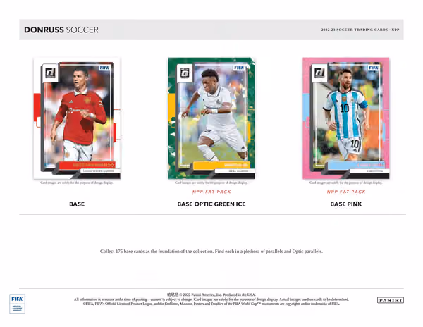 2022/23 Panini Donruss Soccer (Fußball) Fat-Pack Box view 3