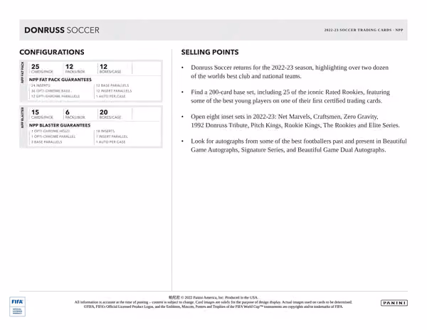 2022/23 Panini Donruss Soccer (Fußball) Fat-Pack Box view 6