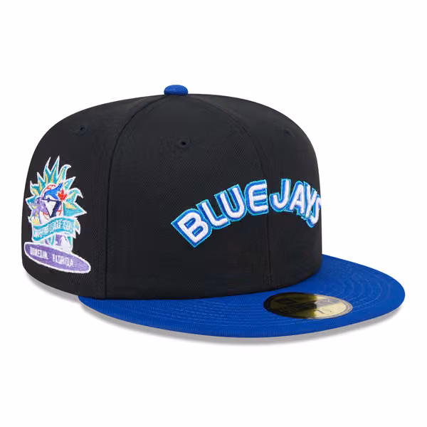 Toronto Blue Jays Retro 1996 Spring Training New Era 59FIFTY Fitted Cap Black view 1