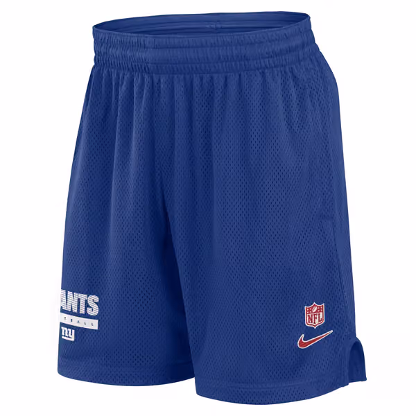 New York Giants 2024 NFL Sideline Mesh Nike Dri-FIT Shorts Blue view 1