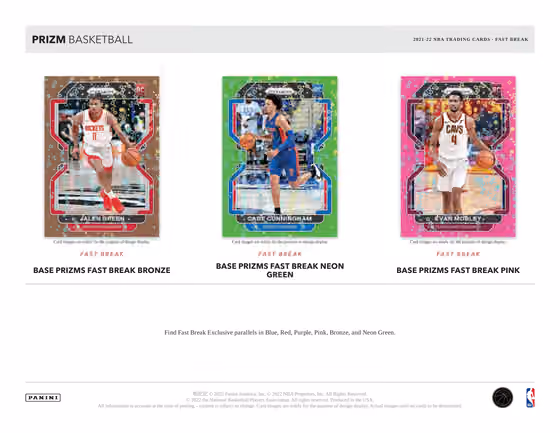 2021/22 Panini Prizm Fast Break NBA Basketball Box view 3