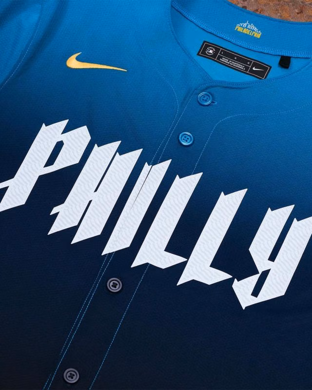 Philadelphia Phillies Nike Limited City Connect MLB Jersey Blue view 3