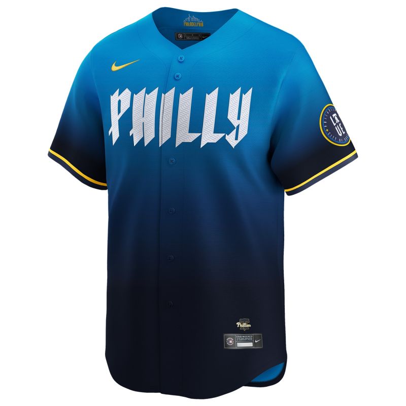 Philadelphia Phillies Nike Limited City Connect MLB Jersey Blue view 1