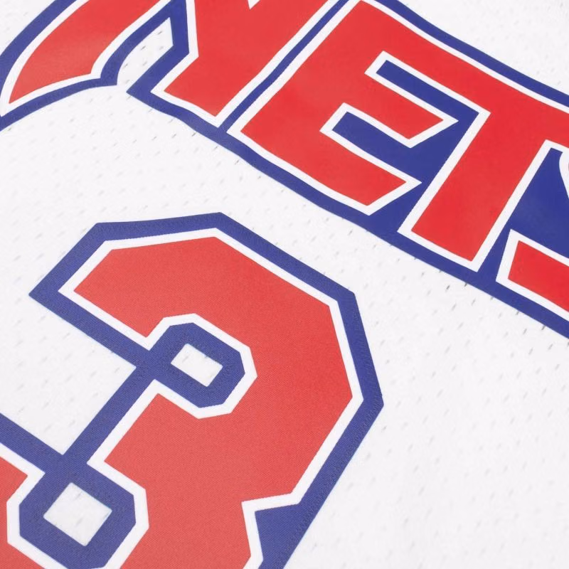 Dražen Petrović #3 New Jersey Nets 1992-93 Swingman NBA Jersey White view 4