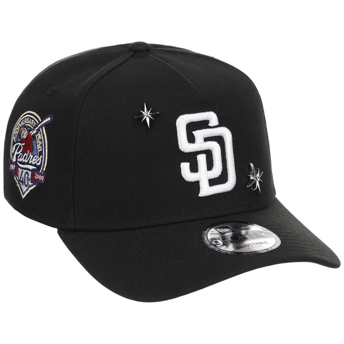 San Diego Padres MLB Star Stud New Era 9FORTY A-Frame front view
