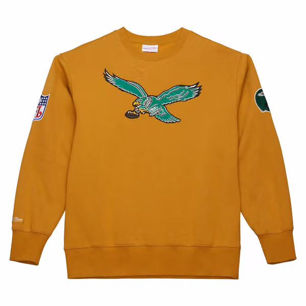 Philadelphia Eagles Mitchell & Ness NFL Dusted Crew Pullover view 1