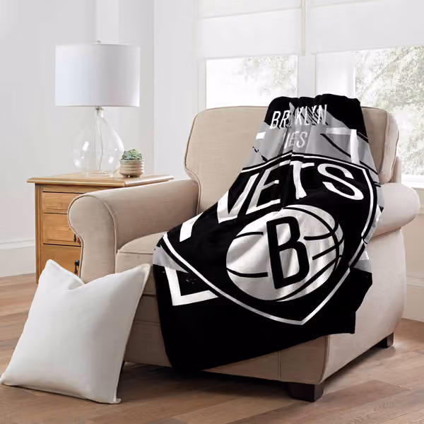 Brooklyn Nets Dimensional Super Plush NBA Throw view 2