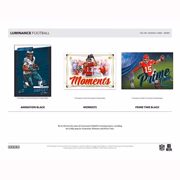 2025 Panini Luminance Football NFL Hobby Box view 3