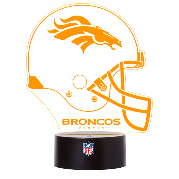 Denver Broncos NFL Helmet LED Sign view 2