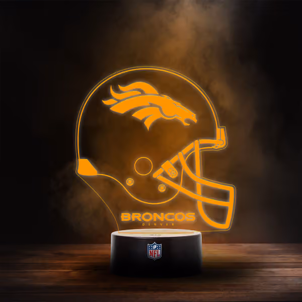 Denver Broncos NFL Helmet LED Sign view 1
