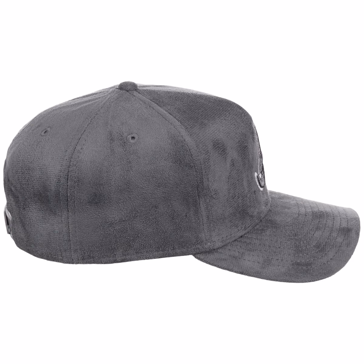 Atlanta Braves MLB Gray x Suede FASHION CORE New Era 9FORTY A-Frame detail view