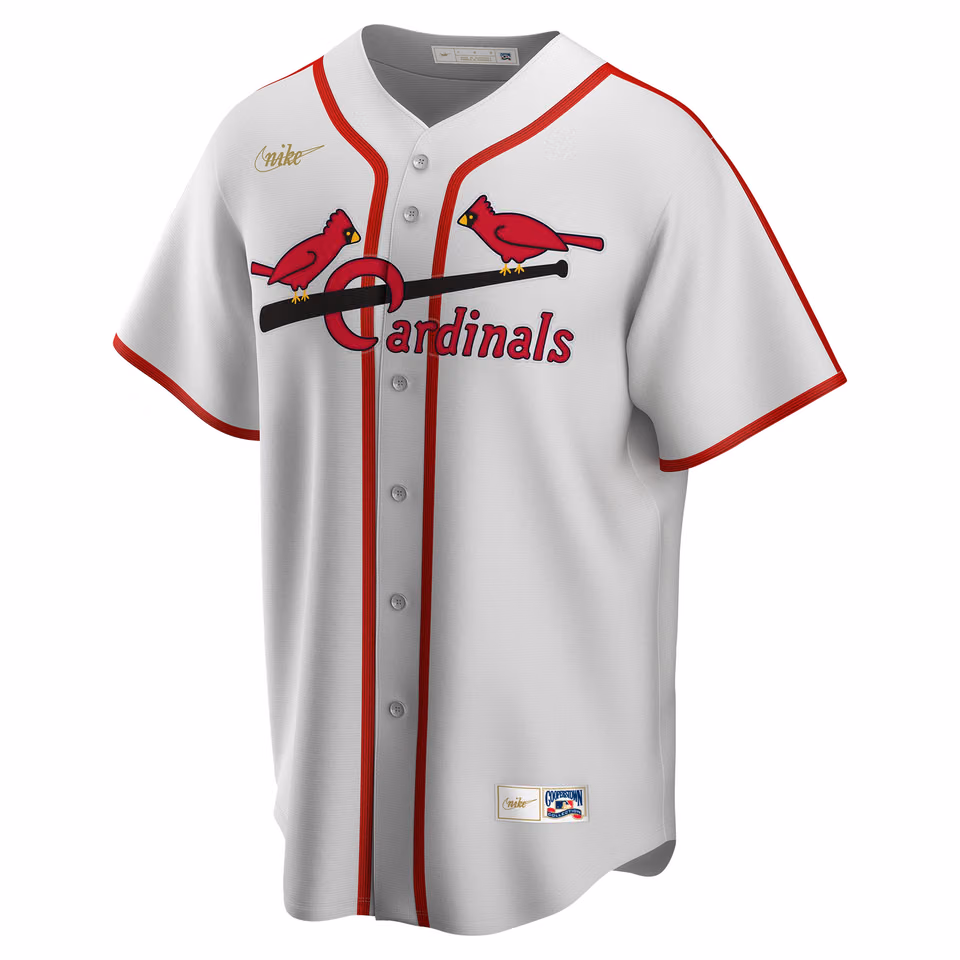 St. Louis Cardinals Cooperstown Collection Nike MLB Jersey White view 1
