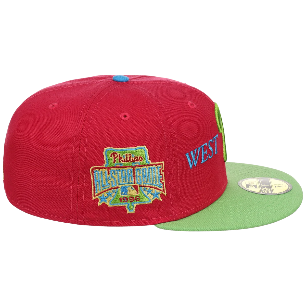 Philadelphia Phillies Philly Crown the City - Prince New Era 59FIFTY (Pink/Neon Green) detail view