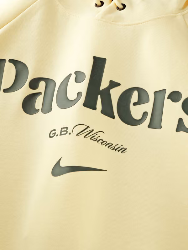 Green Bay Packers 2026 NFL Rivalries Dri-FIT Pullover Hoodie Cream view 3