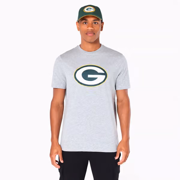 Green Bay Packers Team Logo New Era NFL T-Shirt Grey view 1