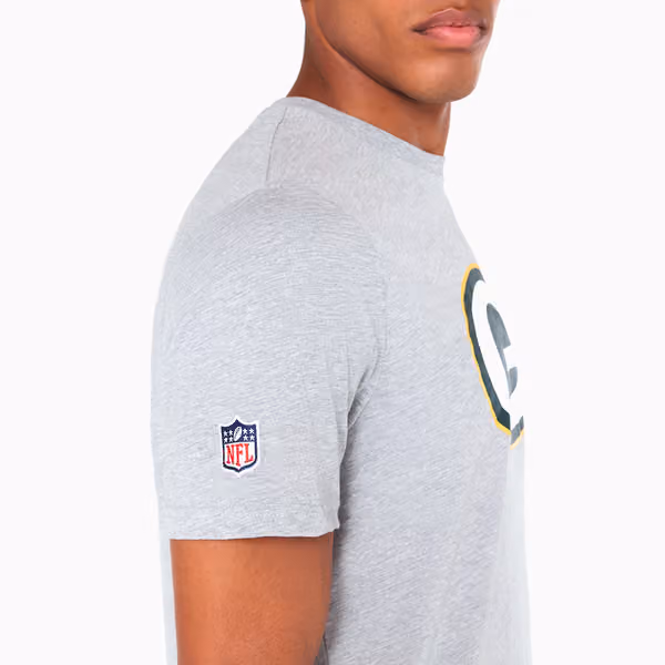 Green Bay Packers Team Logo New Era NFL T-Shirt Grey view 3