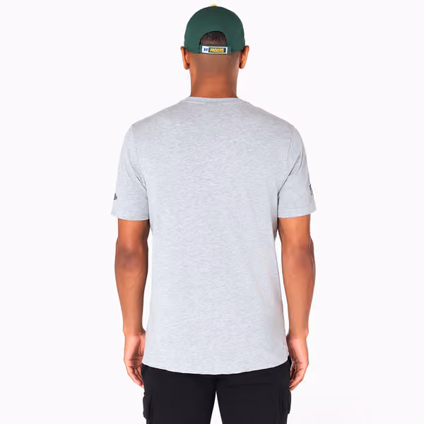Green Bay Packers Team Logo New Era NFL T-Shirt Grey view 2