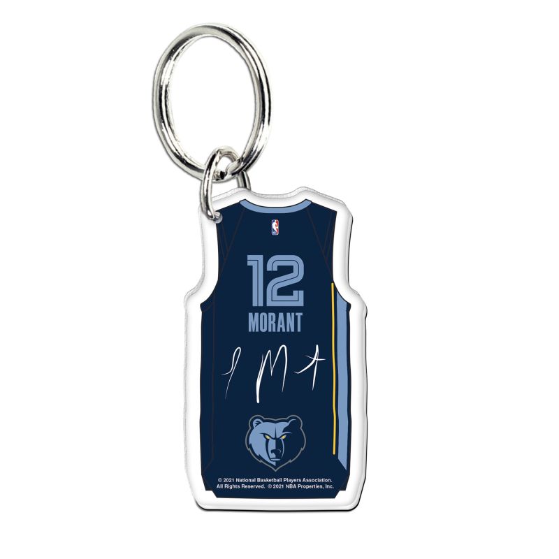 NBA Acrylic Jersey Keyring Ja Morant #12 Memphis Grizzlies view 1