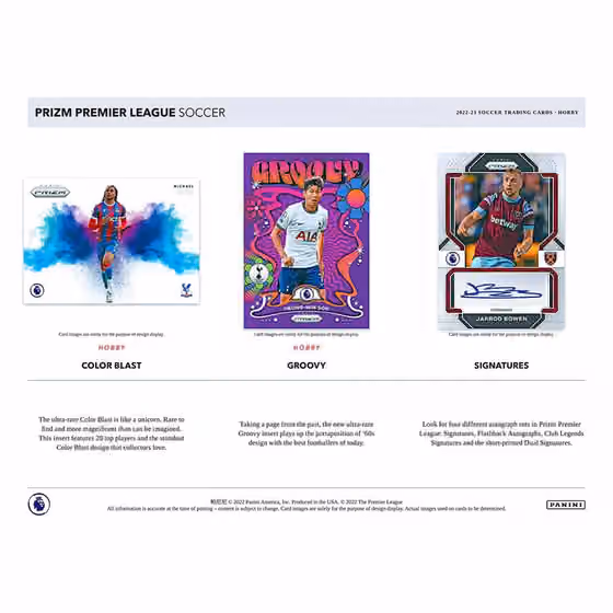 2022/23 Panini Prizm Premier League Soccer EPL Hobby Box view 3