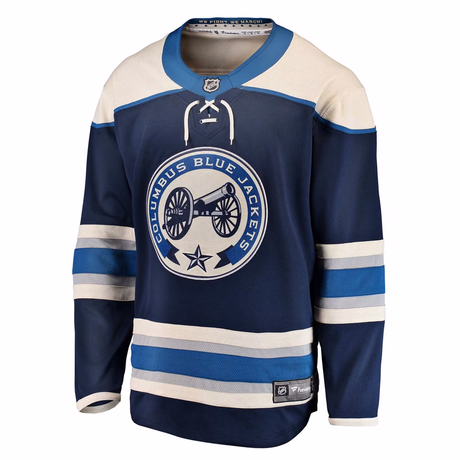 Columbus Blue Jackets Fanatics Breakaway NHL Jersey Alternate Navy view 1