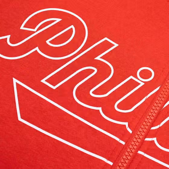 Philadelphia Phillies Knockout Script MLB Full-Zip Hoodie Red view 4