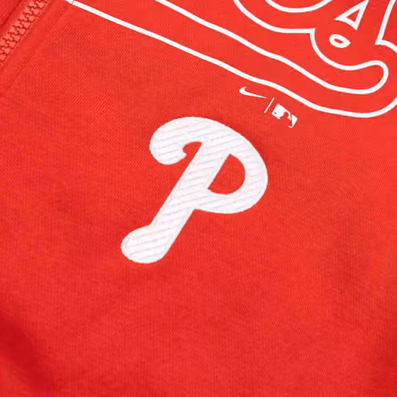Philadelphia Phillies Knockout Script MLB Full-Zip Hoodie Red view 3
