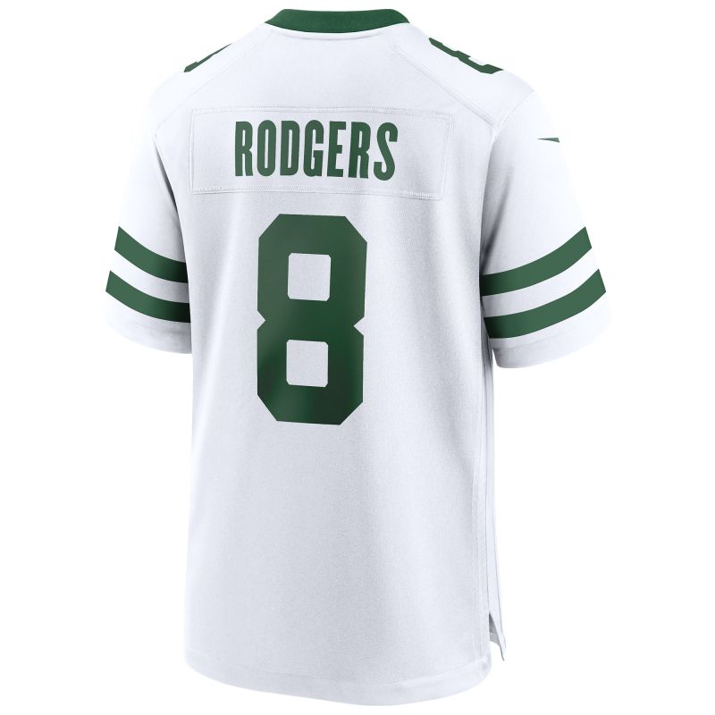 Aaron Rodgers #8 New York Jets Nike Game NFL Jersey White view 3