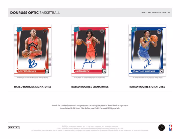 2021/22 Panini Donruss Optic H2 Basketball NBA Box view 2