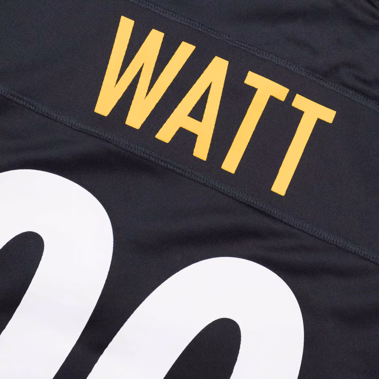 T.J. Watt #90 Pittsburgh Steelers Nike Game NFL Football Jersey Black view 4
