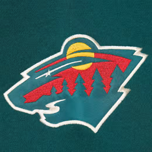 Minnesota Wild Mitchell & Ness Heritage NHL Lace-Up Jersey Crew view 6