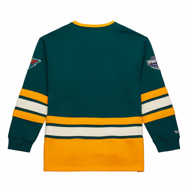 Minnesota Wild Mitchell & Ness Heritage NHL Lace-Up Jersey Crew view 2