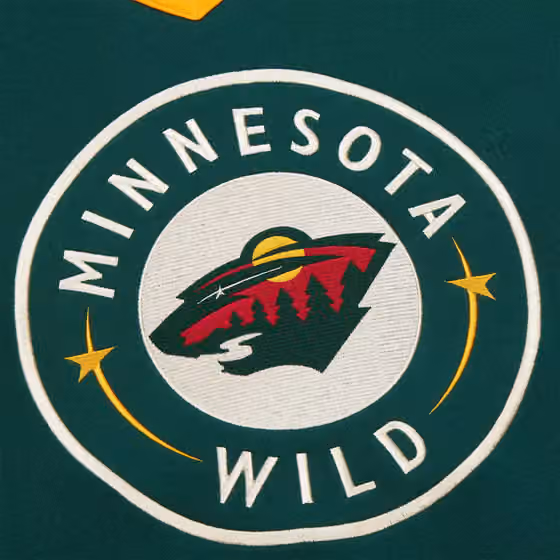 Minnesota Wild Mitchell & Ness Heritage NHL Lace-Up Jersey Crew view 4