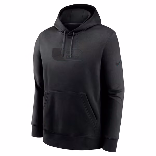 Philadelphia Eagles Black Edge Nike Club Hoodie view 1