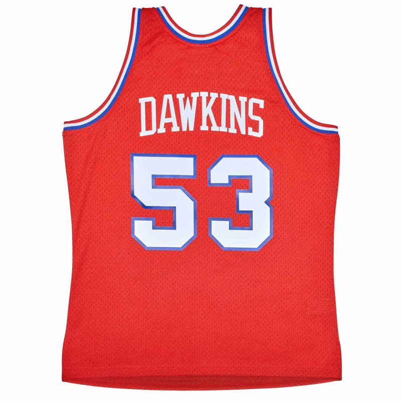Darryl Dawkins #53 Philadelphia 76ers 1979-80 Mitchell & Ness Swingman NBA Jersey Red view 2
