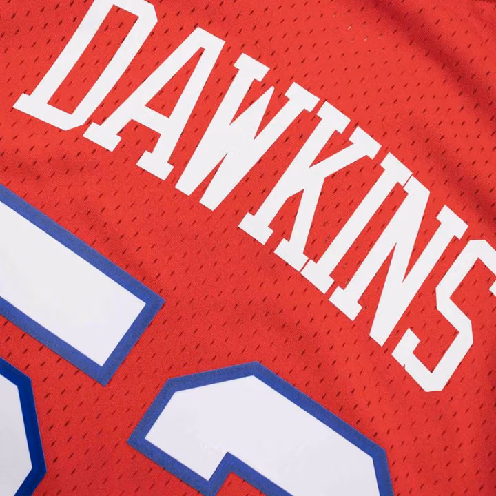 Darryl Dawkins #53 Philadelphia 76ers 1979-80 Mitchell & Ness Swingman NBA Jersey Red view 5