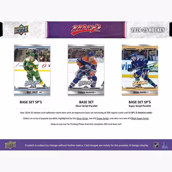 2024/25 Upper Deck MVP Hockey NHL Hobby Box view 3