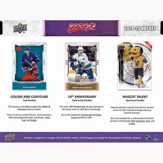 2024/25 Upper Deck MVP Hockey NHL Hobby Box view 4