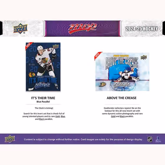 2024/25 Upper Deck MVP Hockey NHL Hobby Box view 5
