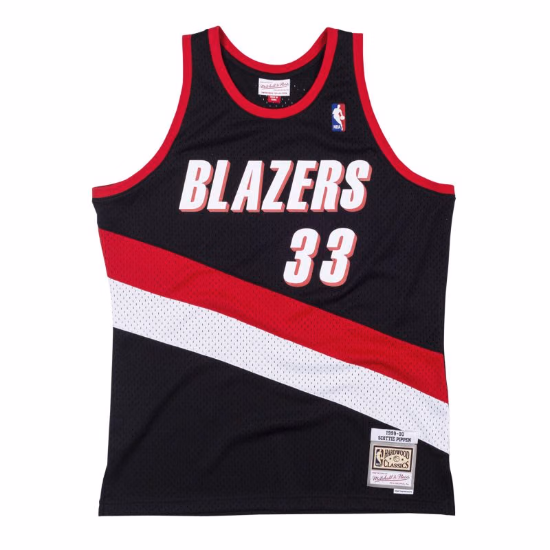 Scottie Pippen #33 Portland Trail Blazers 1999-00 Mitchell & Ness Swingman NBA Jersey Black view 1