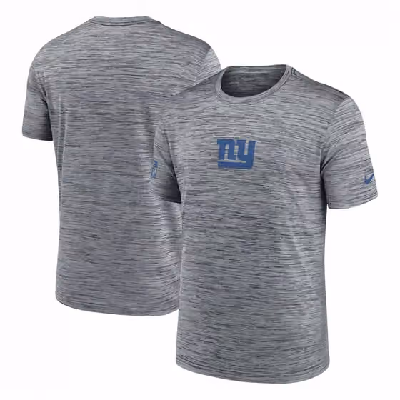 New York Giants 2025 NFL Sideline Nike Velocity Performance T-Shirt Gray view 1