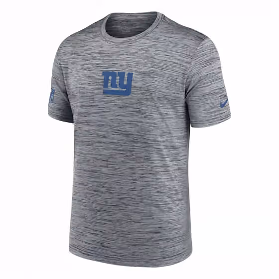 New York Giants 2025 NFL Sideline Nike Velocity Performance T-Shirt Gray view 2