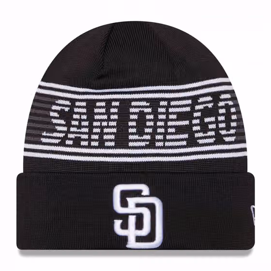 San Diego Padres Black Colorway 2024 MLB Clubhouse New Era Beanie Knit product photo