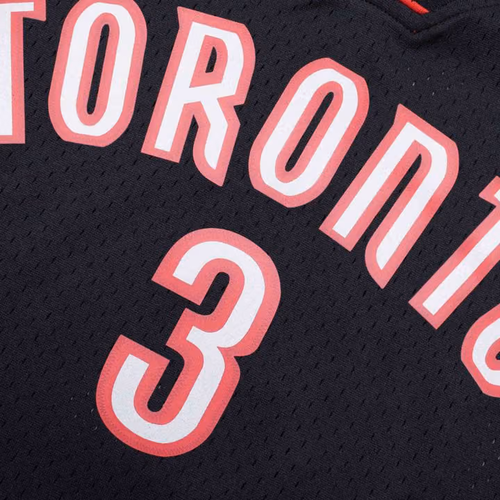 Kyle Lowry #3 Toronto Raptors 2012-13 Mitchell & Ness Swingman NBA Jersey Black view 5
