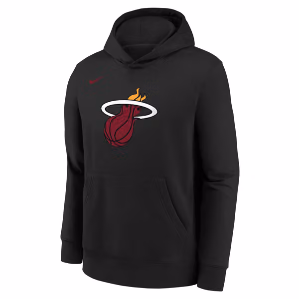Miami Heat Nike Fleece Essential NBA Hoodie Black (YOUTH) view 2