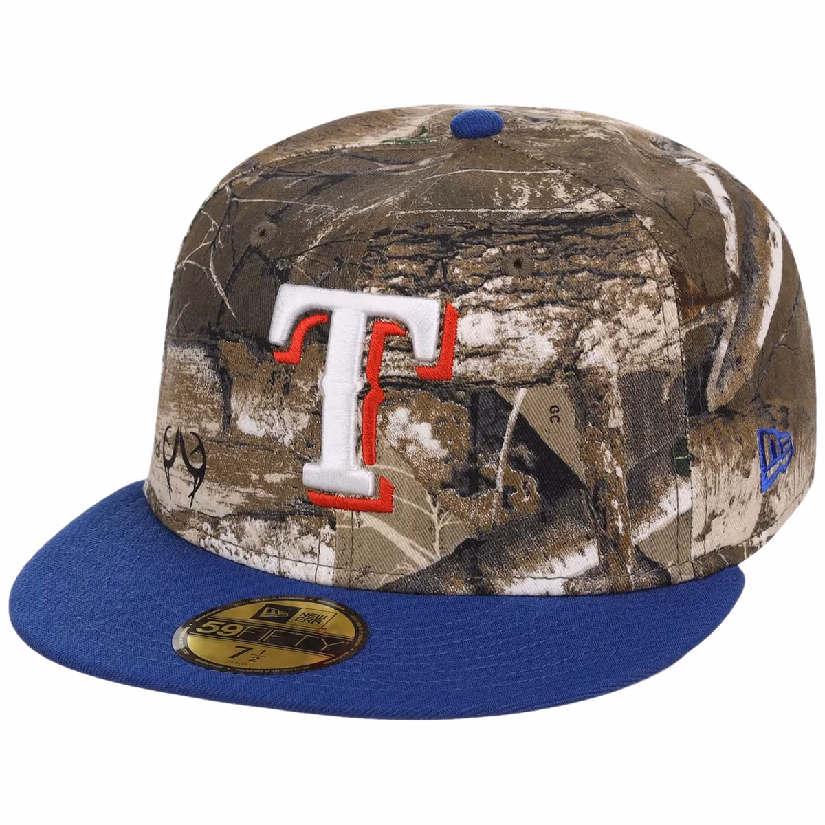 Texas Rangers MLB Realtree OTC New Era 59FIFTY detail view