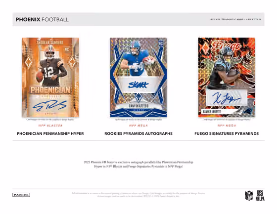 2025 Panini Phoenix Football Hobby NFL Mega Box view 3