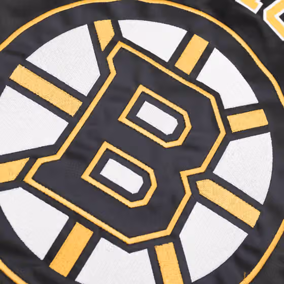 Boston Bruins Heavyweight Satin Mitchell & Ness NHL Jacket Black view 4